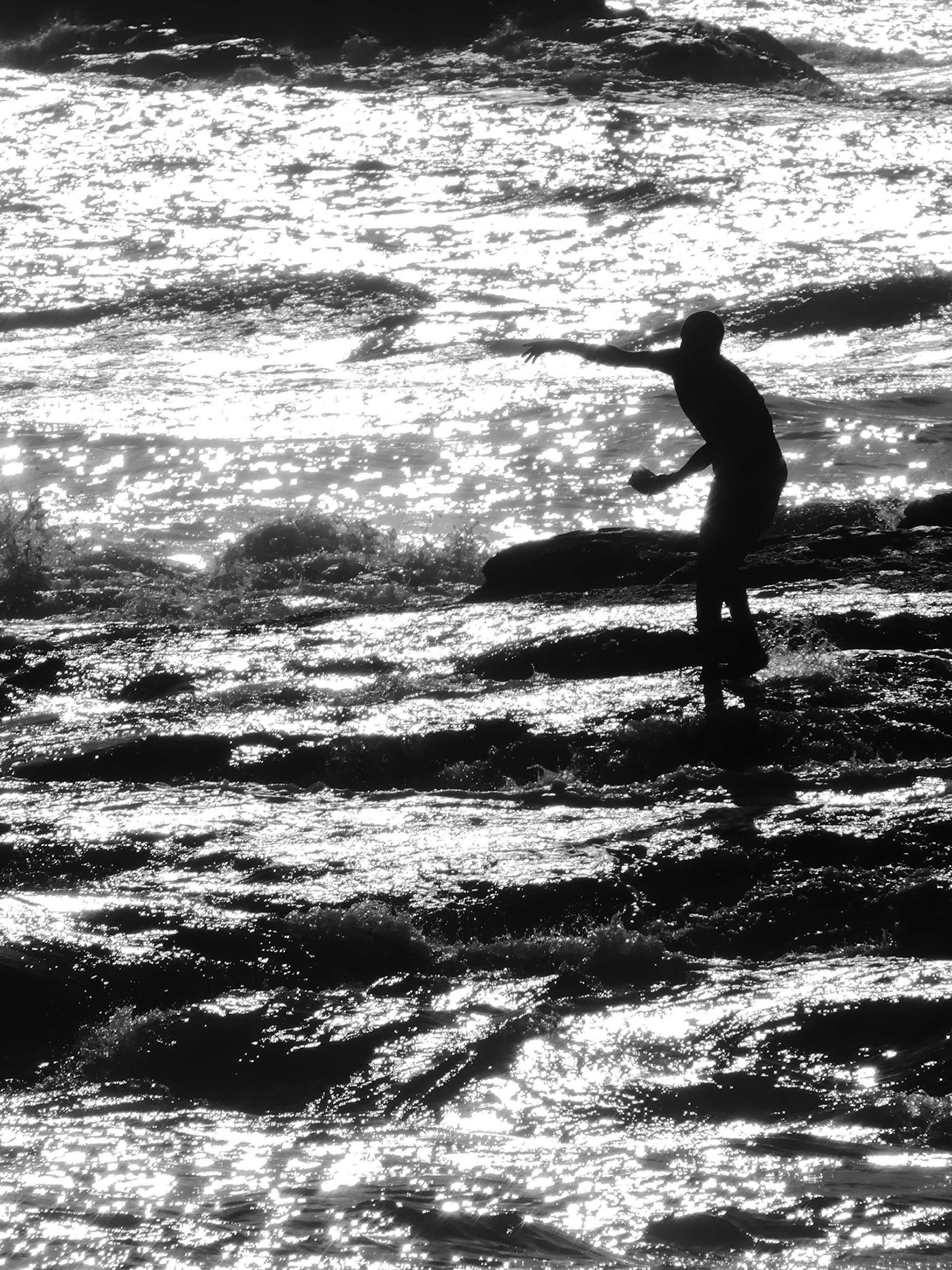 black and white Photography  lightroom Landscape Fisherman fishing