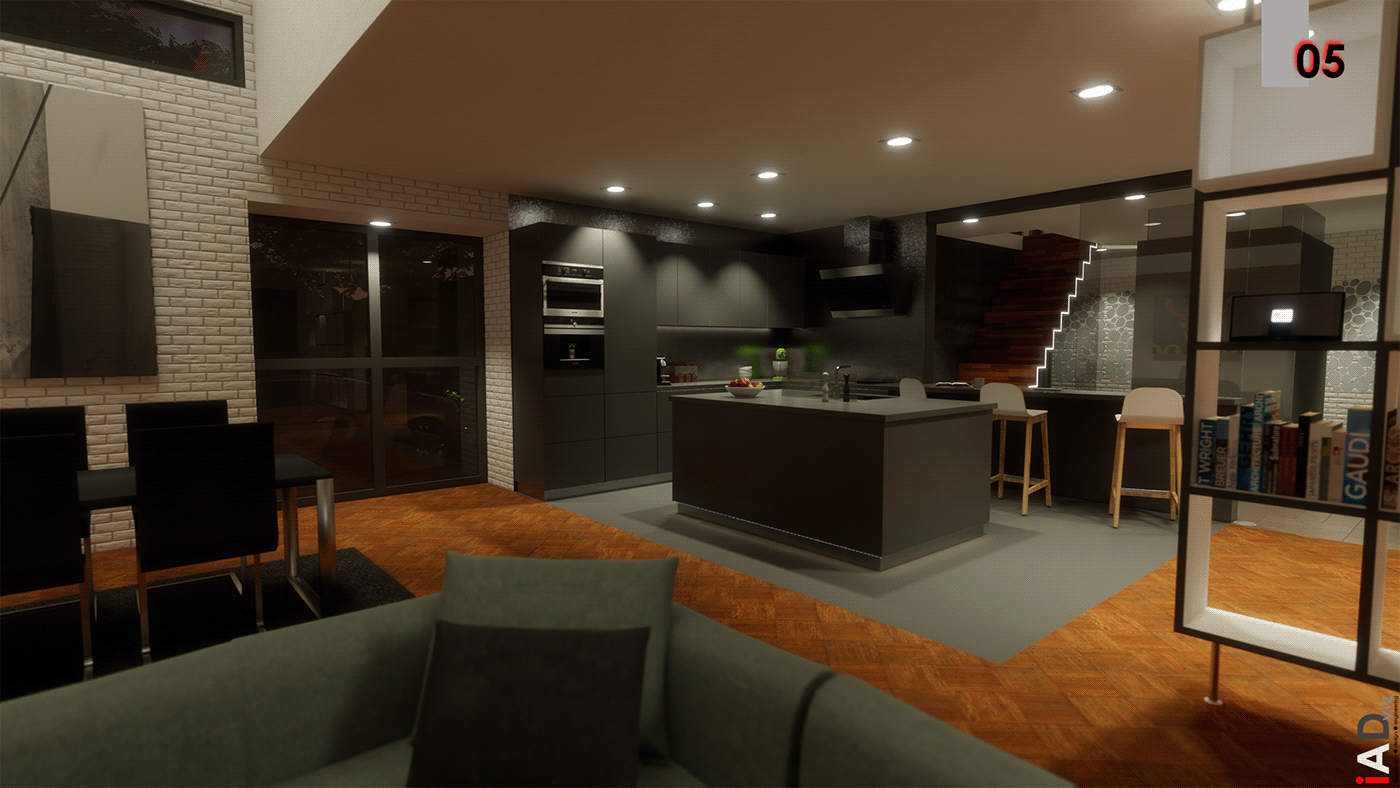 3D architecture Interior exterior concept visualization animation  villadesign