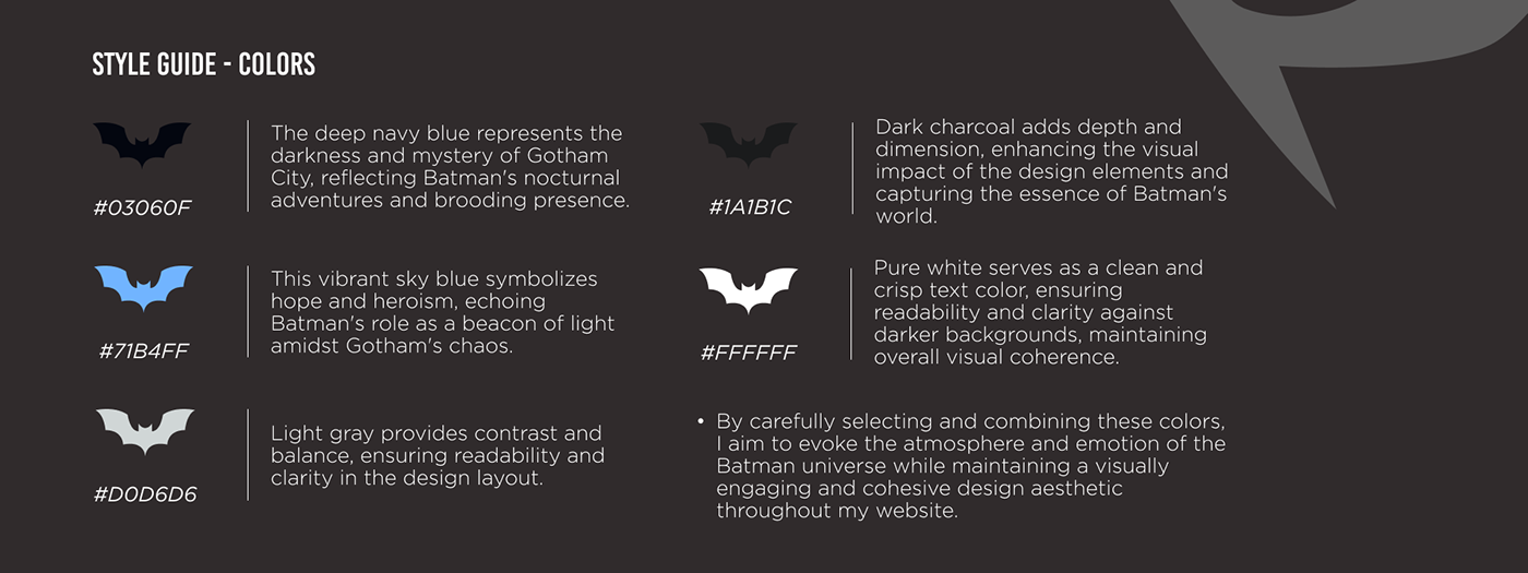 THE DARK KNIGHT batman one page website Website Web Design  UI/UX Figma user interface ui design user experience
