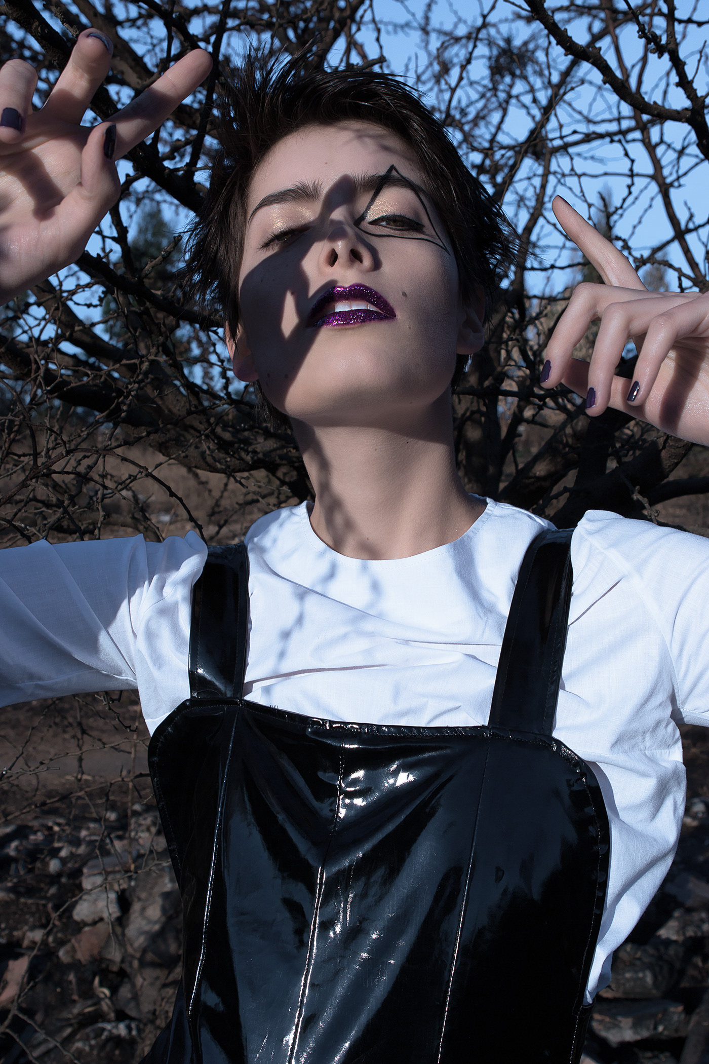 bafomet editorial magazine chile styling  model Make Up dark gothic Fashion 