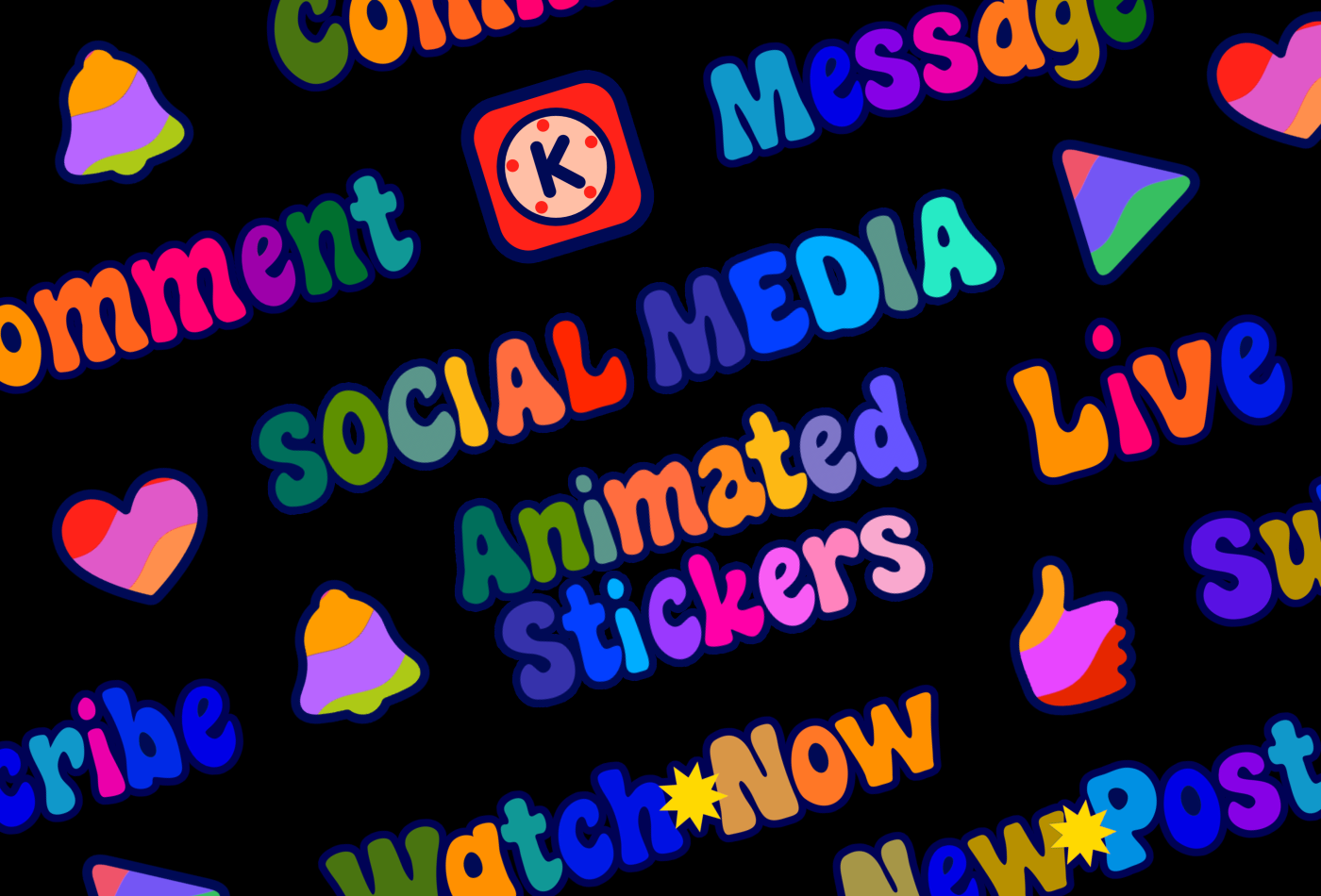 animated stickers app design gif icons set ILLUSTRATION  motion social media sticker pack UI/UX