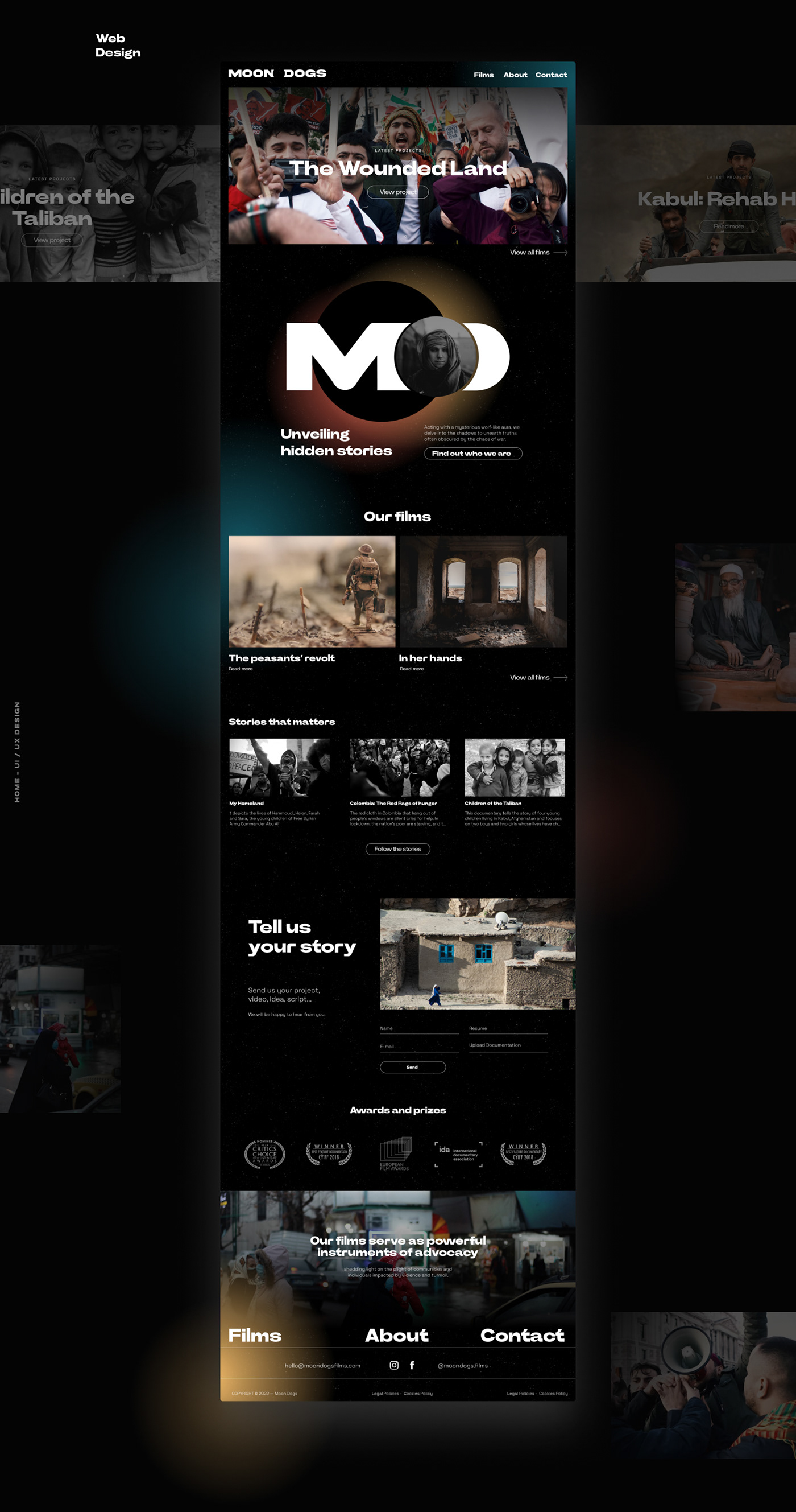 branding  Film   cinematography Photography  moon eclipse Web Design  dark Documentary  War
