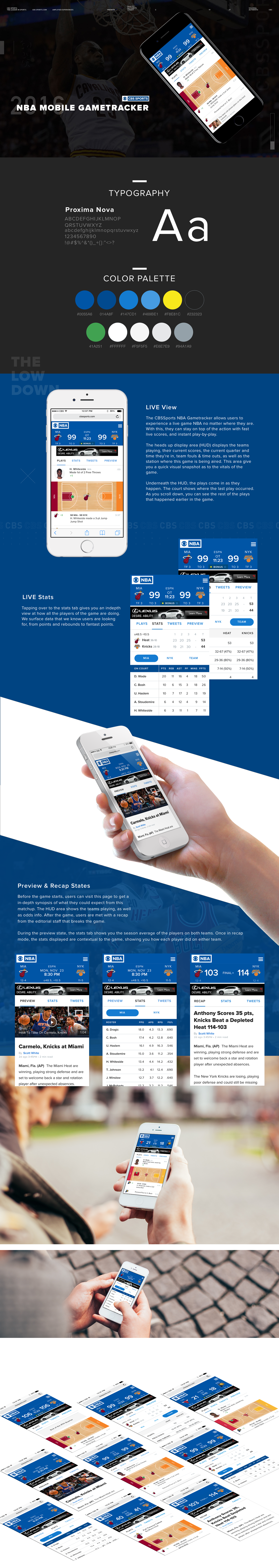 basketball user experience design user interface NBA cbssports