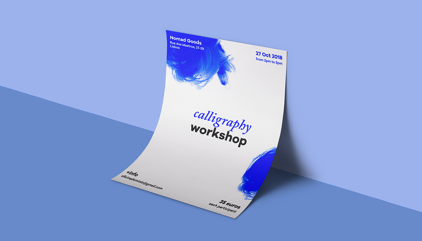Workshop Calligraphy   crafts   brand launch teaching passion design poster identity