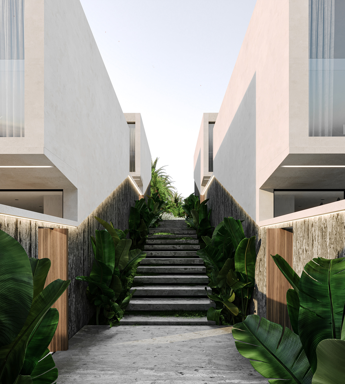 resort villa design modul house resedential complex interior design  architecture design 3ds max archviz corona bali property