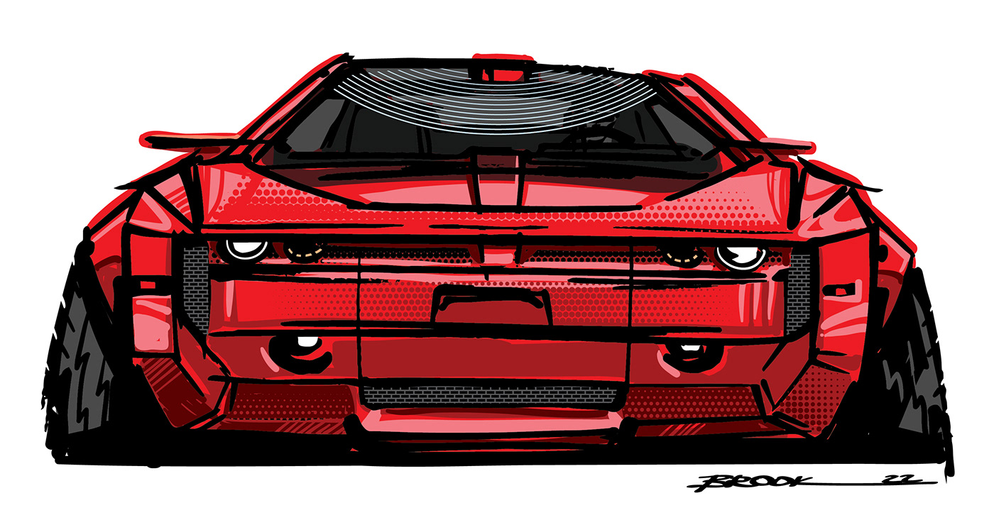 automotive   car design car sketch design Pop Art sketchbook sketches