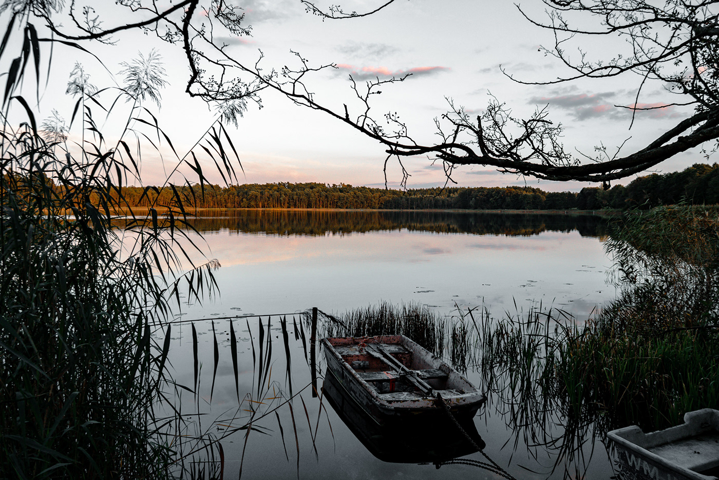 boat jezioro Jezioro Szymbarskie lake Landscape lightroom lumix Nature Photography  sunset