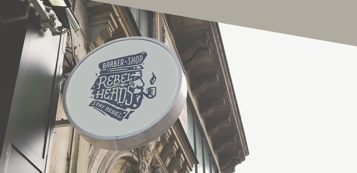 rebel head barbershop slogan logo Work  brand Logotype sea seaman Retro grunge Sailor Tobacco Pipe