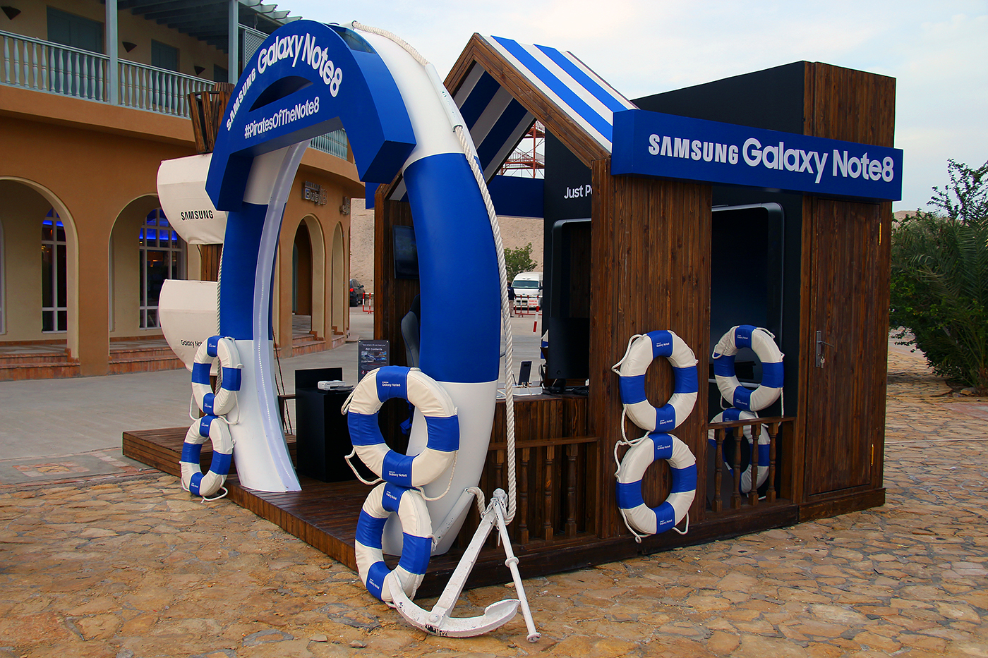 Samsung note 8 Gouna New Year 2018 pirates booth activation night sailing