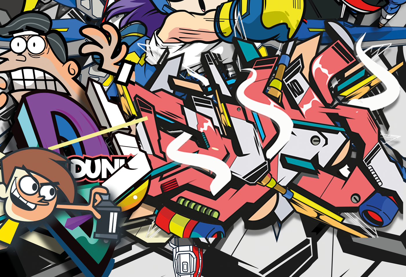 Gundam ILLUSTRATION  vector design photoshop goku Vegeta akira art new