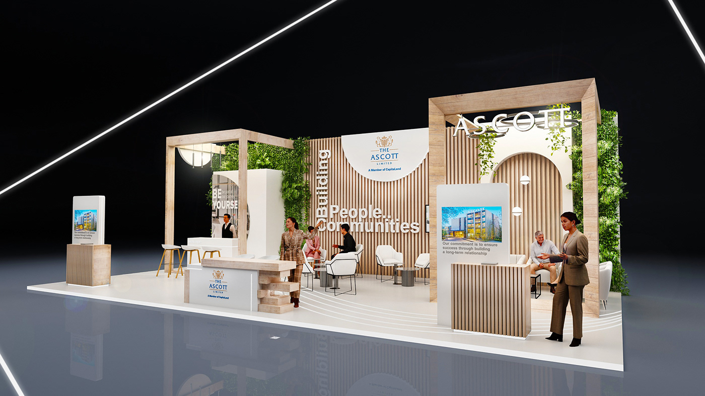 3D 3ds max Advertising  architecture booth Event Exhibition  marketing   Render visualization