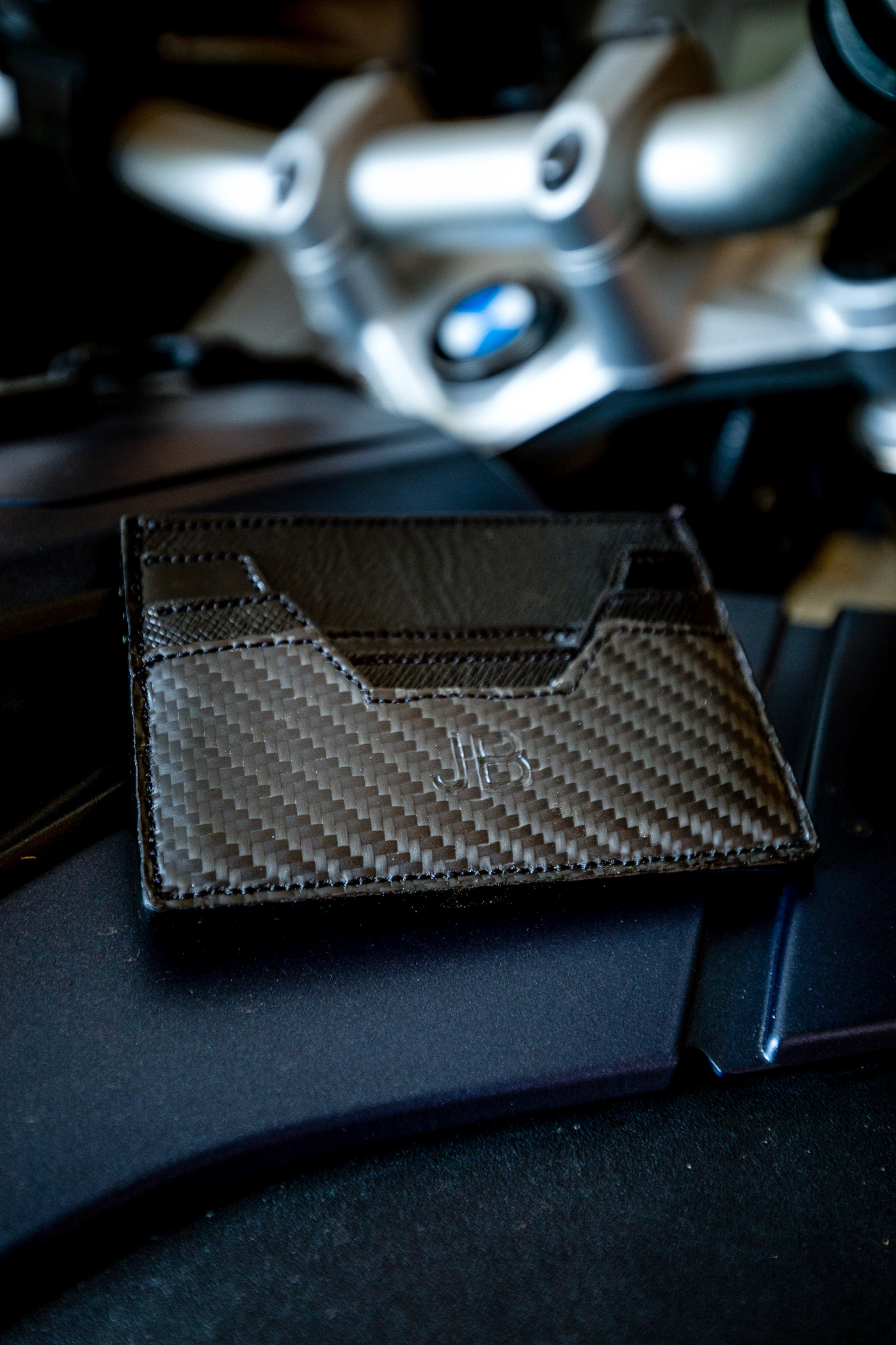accessory design Carbon Fiber card wallet leather men's card wallet small leather goods