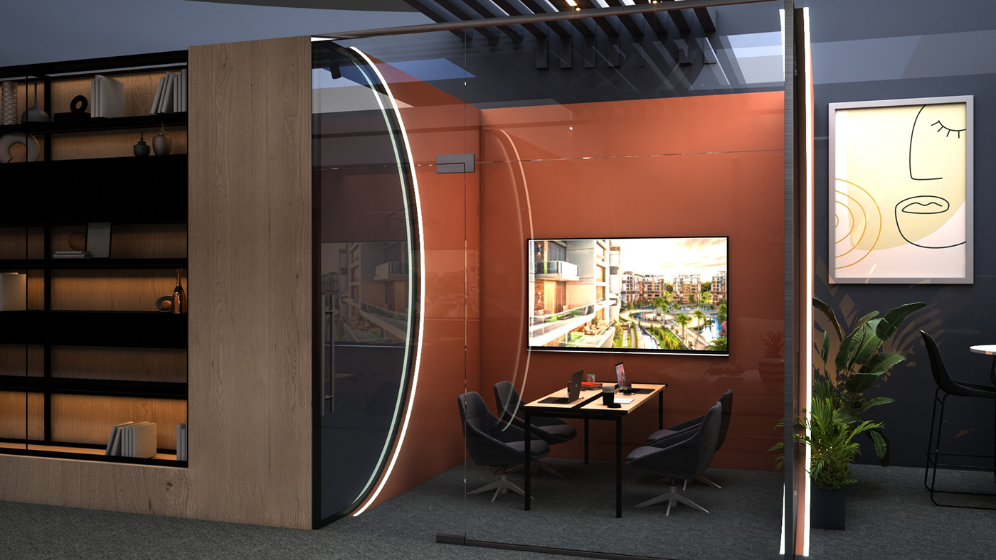 3ds max Advertising  booth booth design cityscape design desing Exhibition  exhibition stand Render