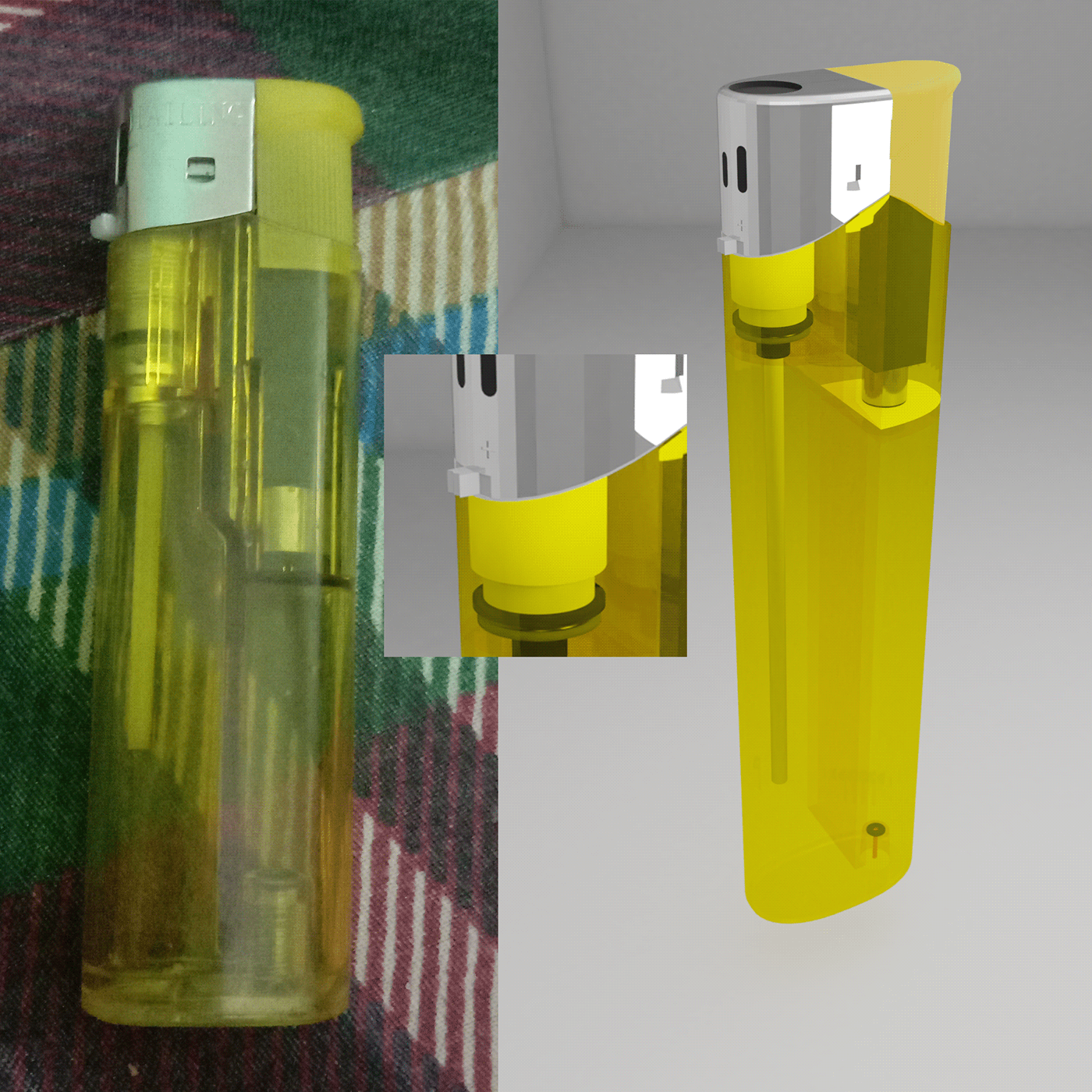 3D 3d modeling fire Gas ignition ILLUSTRATION  lighter Low Poly spark tranparent