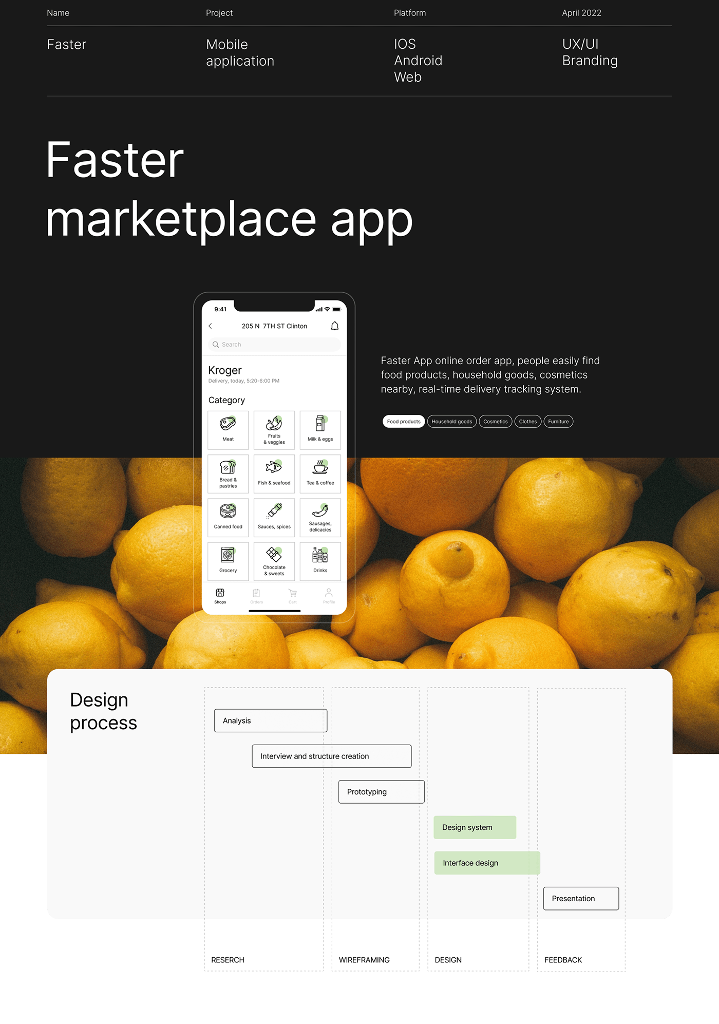 android app design food app iOS App Market App Marketplace mobile app design user interface ux/ui Website