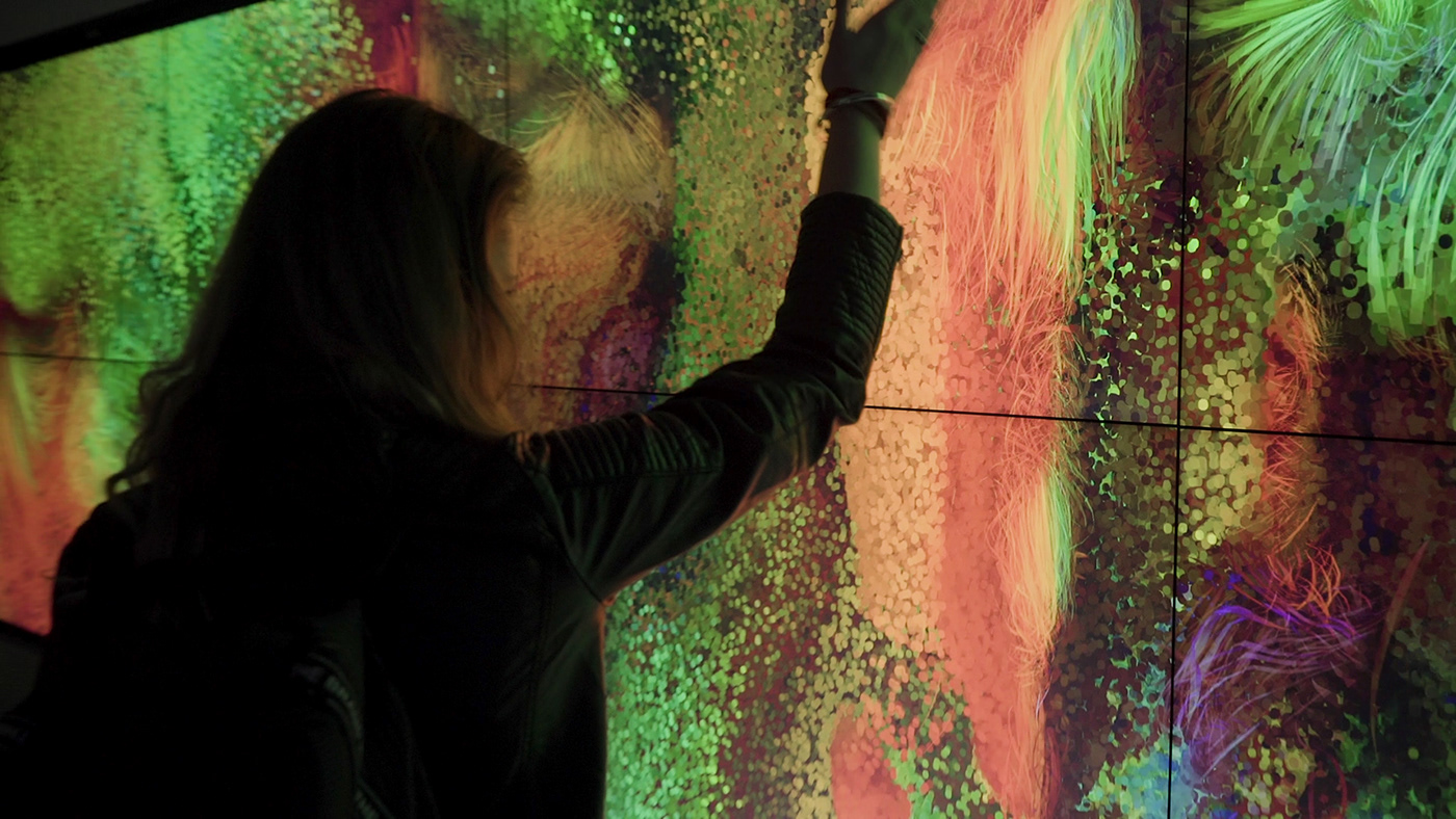 interactive wall particles houdini OpenFrameworks 3D abstract