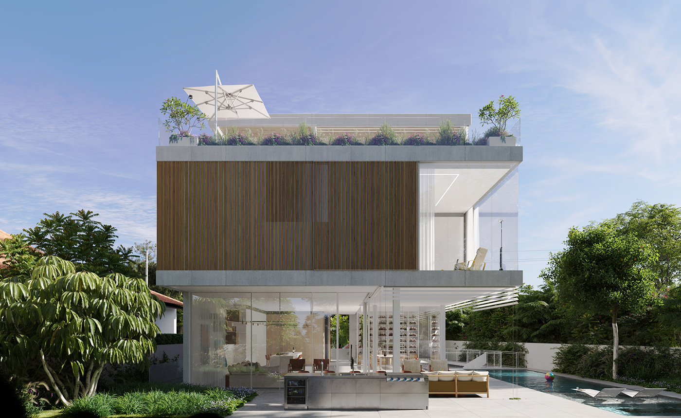 3D architecture archviz CGI interior design  luxury modern Render Villa visualization