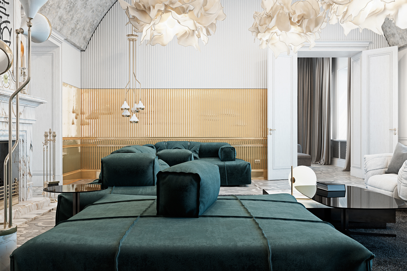 Interior Design architecture Italy Residence livingroom baxter Delightfull Flos poltronafrau Valcucine Kristalia boca do lobo