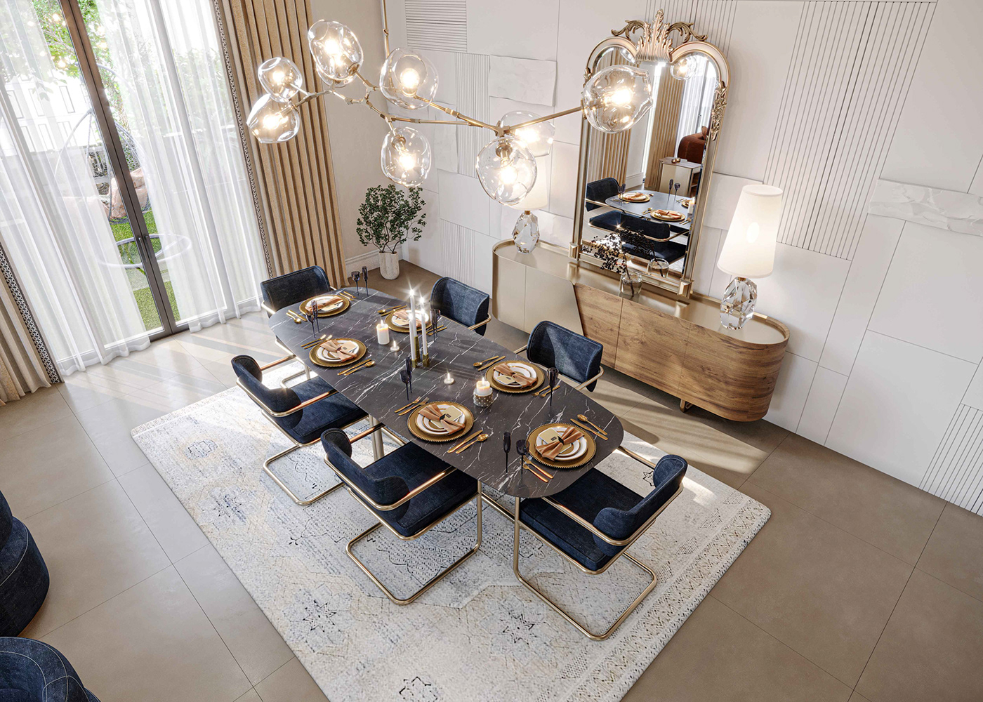 dining table table furniture design  Interior console chair 3D luxury Saudi Arabia riyadh