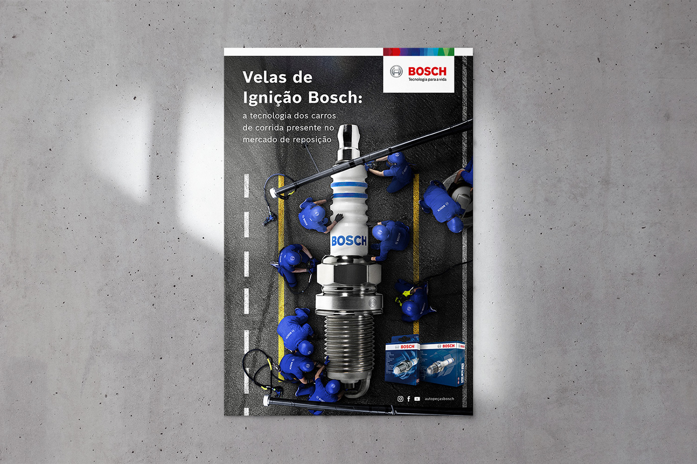 Advertising  automotive   autoparts Bosch car Digital Art  f1 Formula 1 pitstop sparks