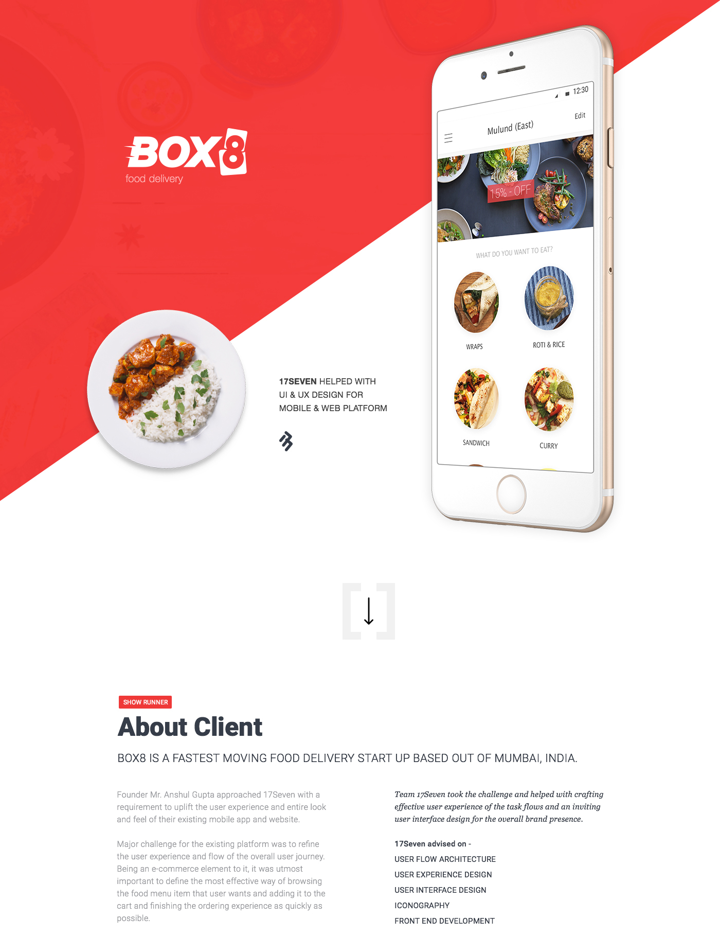 uidesign uxdesign box8 Webdesign Responsive Website mobile android iphone ios 17seven Food  food delivery startups food ordering