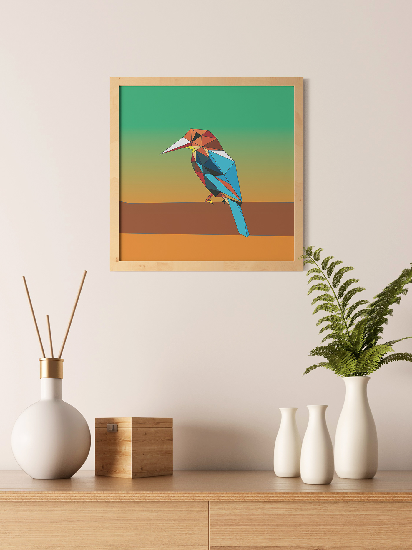 design bird animal Lowpolyart 3D modern Illustrator Digital Art  artwork