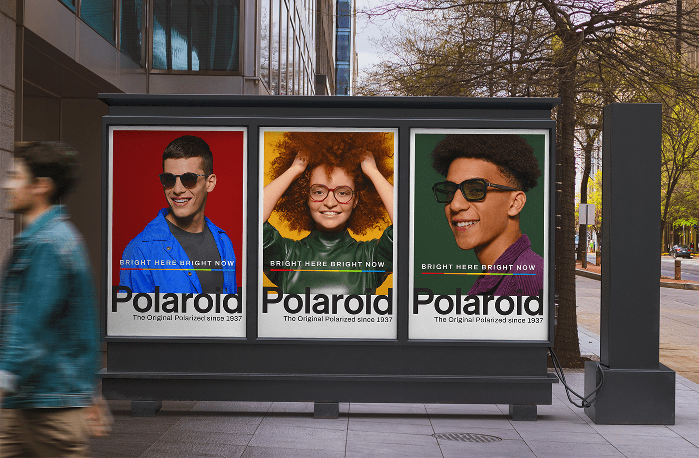 Advertising  design eyewear POLAROID shooting