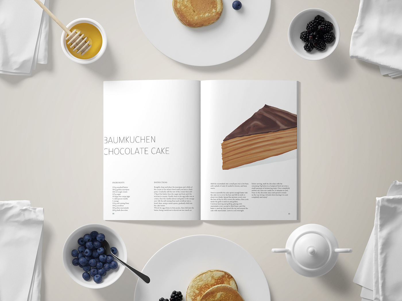 anime art book book cover design graphic design  publication recipe recipe book sweet