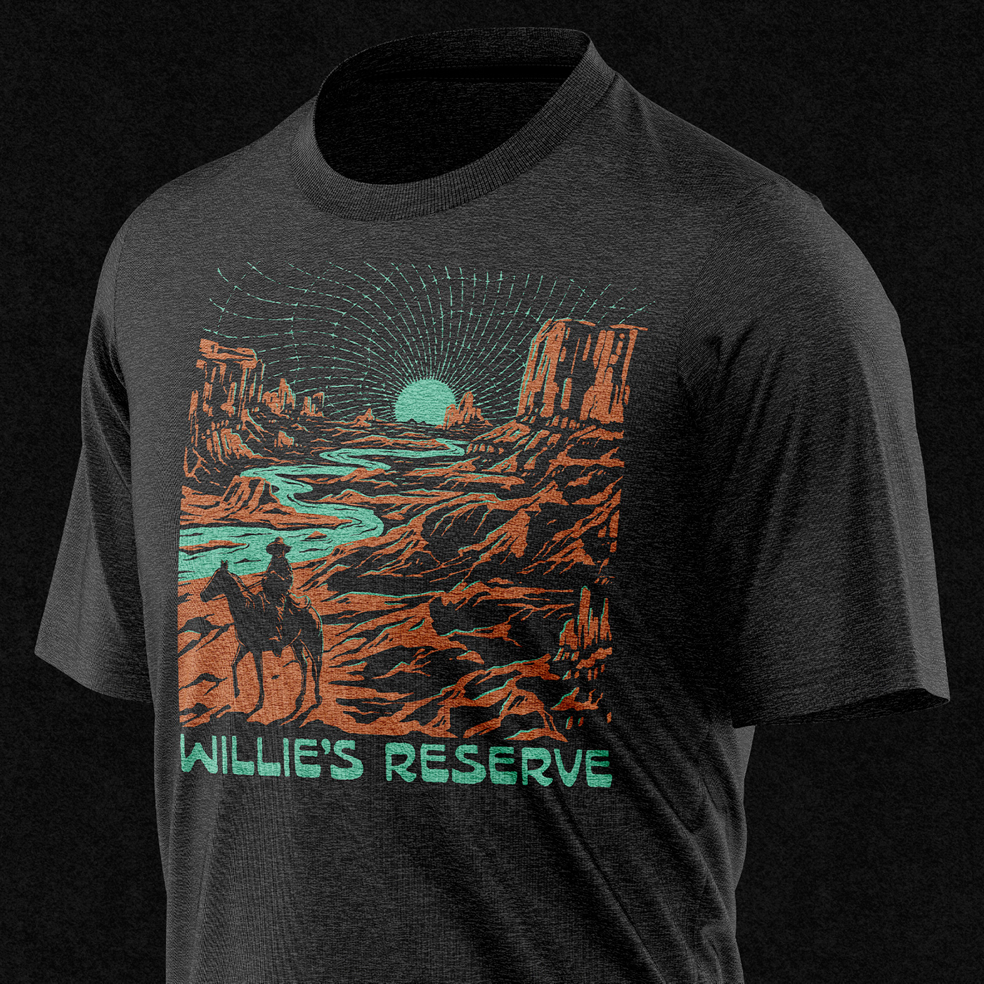 poster shirt Landscape desert Retro vintage marijuana cannabis canyon willie nelson