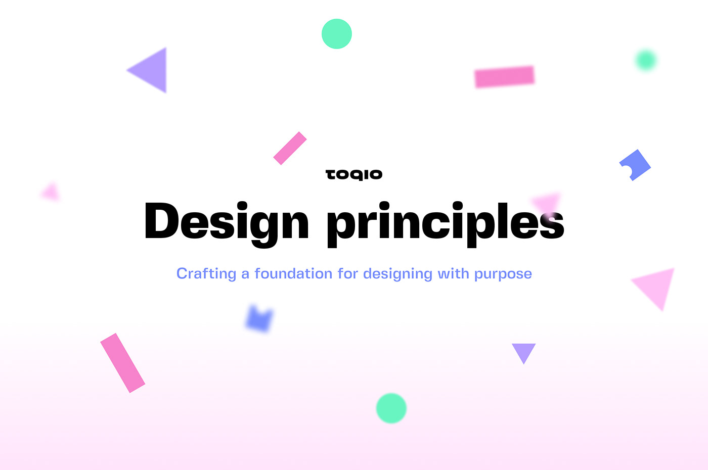 design principles principles Fintech process toqio