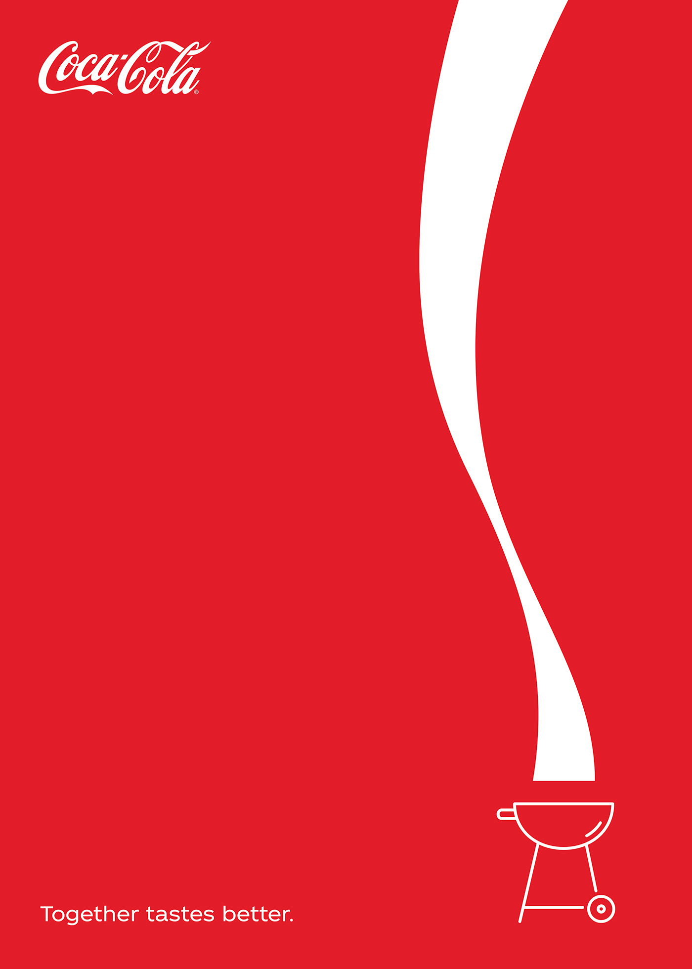 art direction  brand identity clean Coca Cola coke ILLUSTRATION  minimal modern simple vector