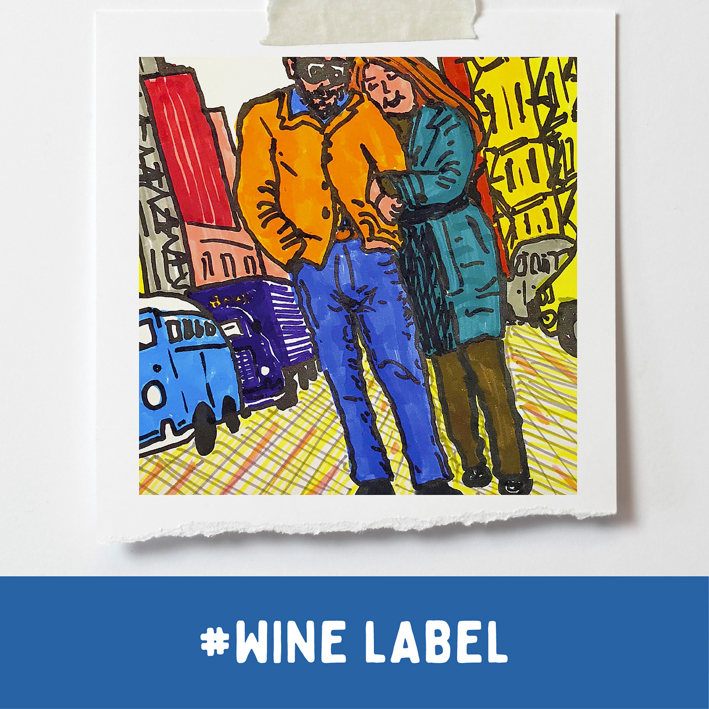 Product label / wine drawn label / SNOB DYLAN
