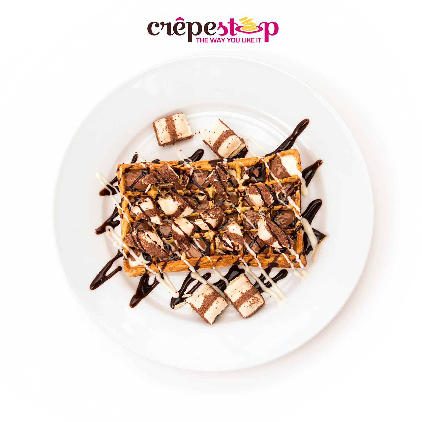 chocolate waffle crepe pancake White stop Food 