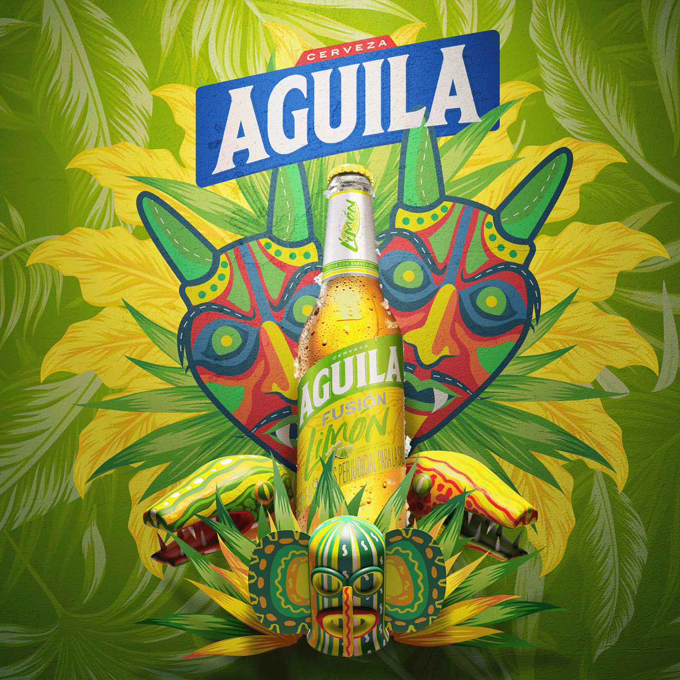 Advertising  key visual aguila cerveza color Fotografia grafica graphic Photography  visual