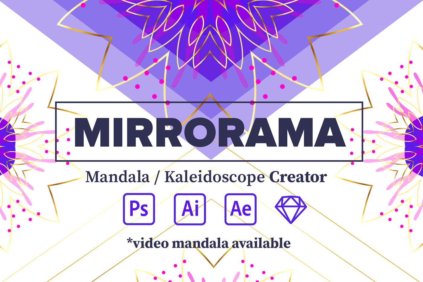 Mandala kaleidoscope seamless pattern video mandala Generator creator maker pattern geometric freebie