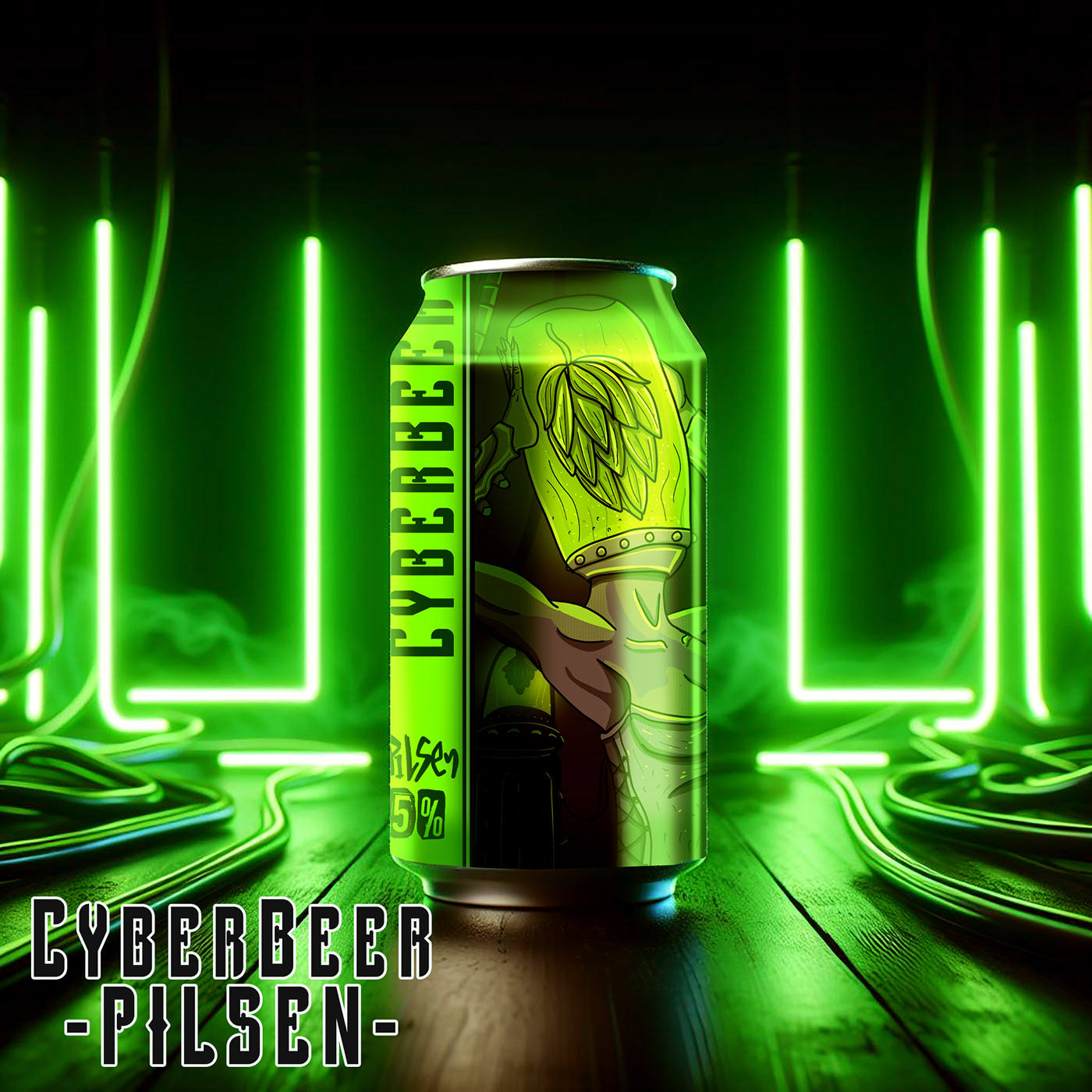 beer Brand Design ILLUSTRATION  IPA Weiss pilsen Cyberpunk Advertising  marketing   cyberbeer