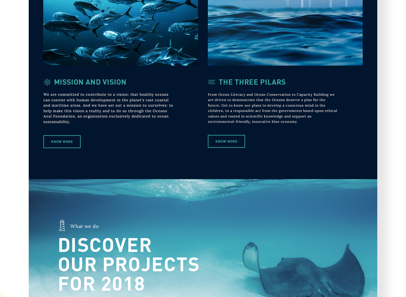 Web Design  UI/UX design Interface Isobar lisboa Portugal Ocean foundation photoshop