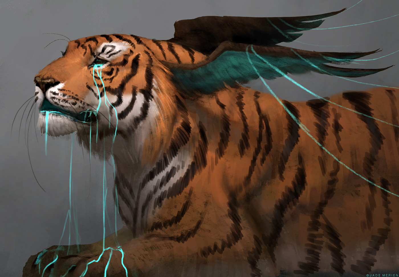 tiger tigers Cat fantasy animal surreal Magic  