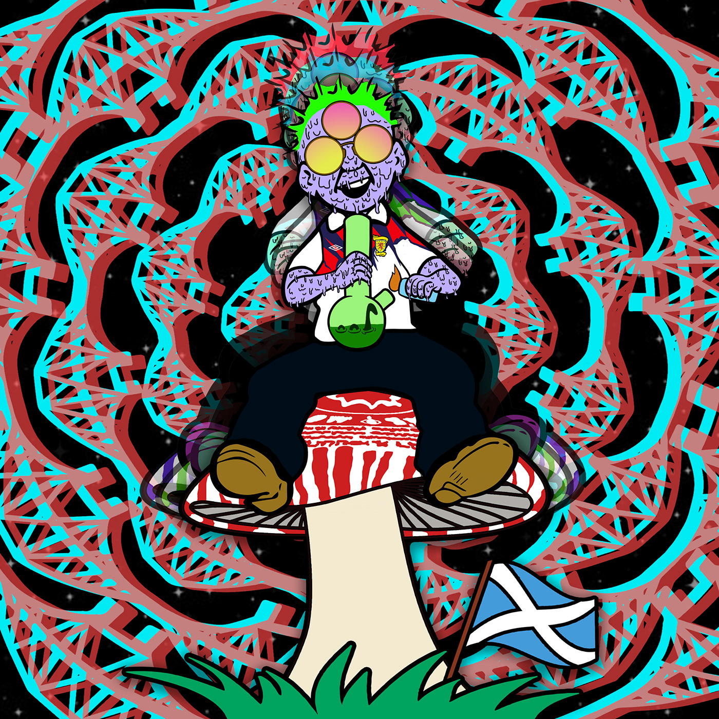 acid psychedelic trippy Digital Art  ILLUSTRATION 