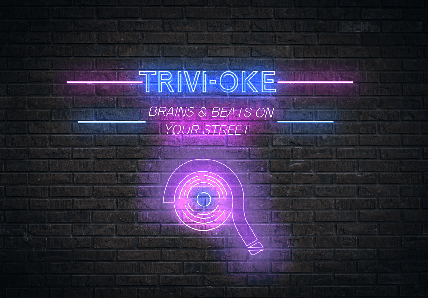 Advertising  bus mockup Collateral identity package karaoke Logo Design marketing   mobile business neon sign trivia