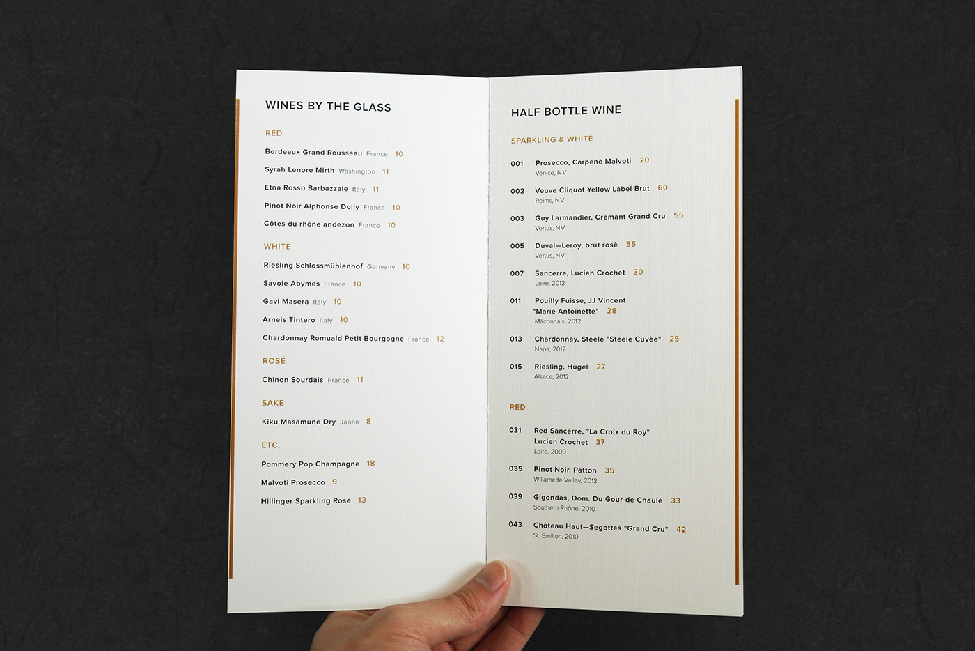 menu menudesign restaurant