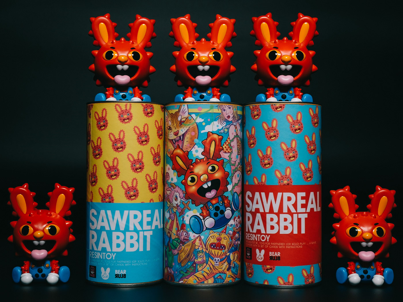 sawreal rabbit design toy puck 3puck bearblur