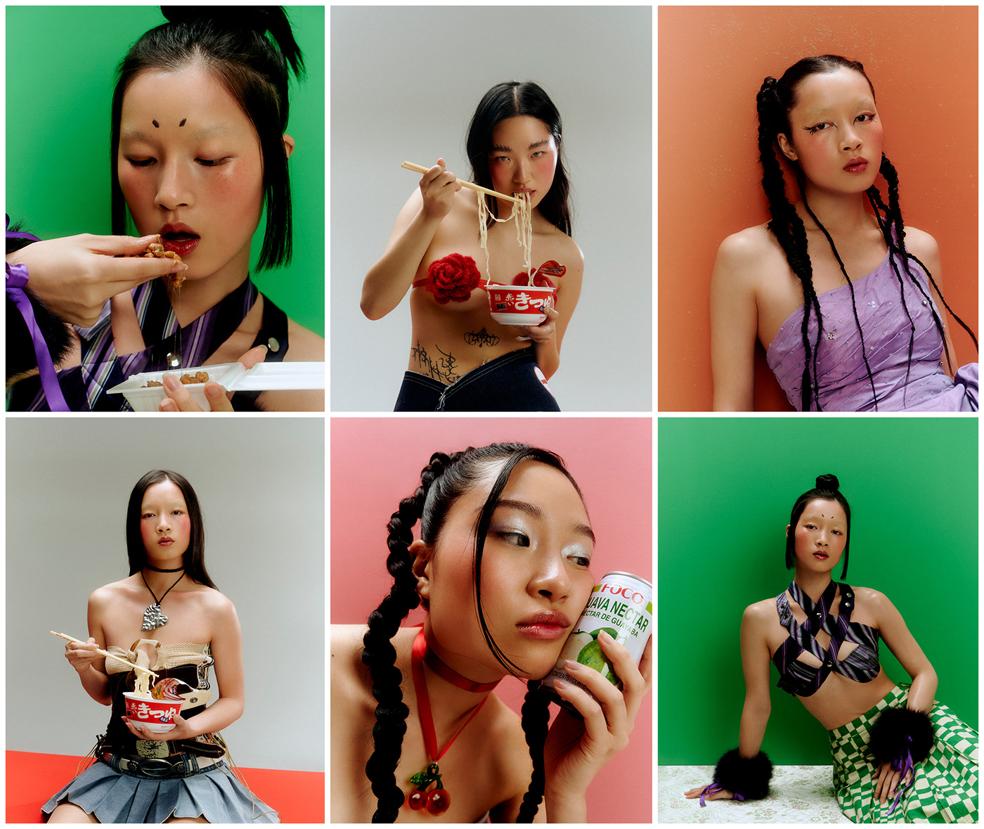 asian girl beauty editorial fashion editorial fashion photography food photography lighting Make Up photoshoot snack