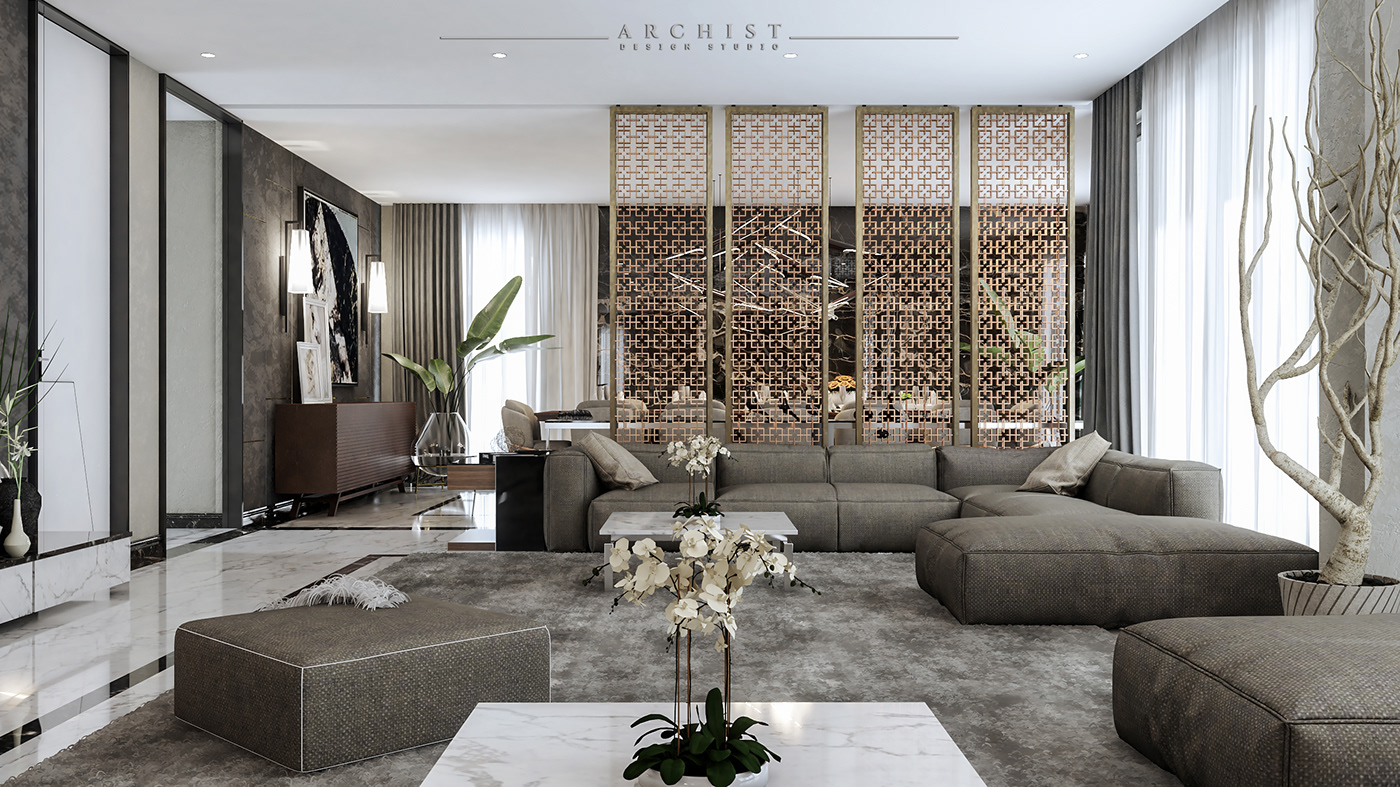 archist luxury elegant reception design home Marble fire place tv cnc