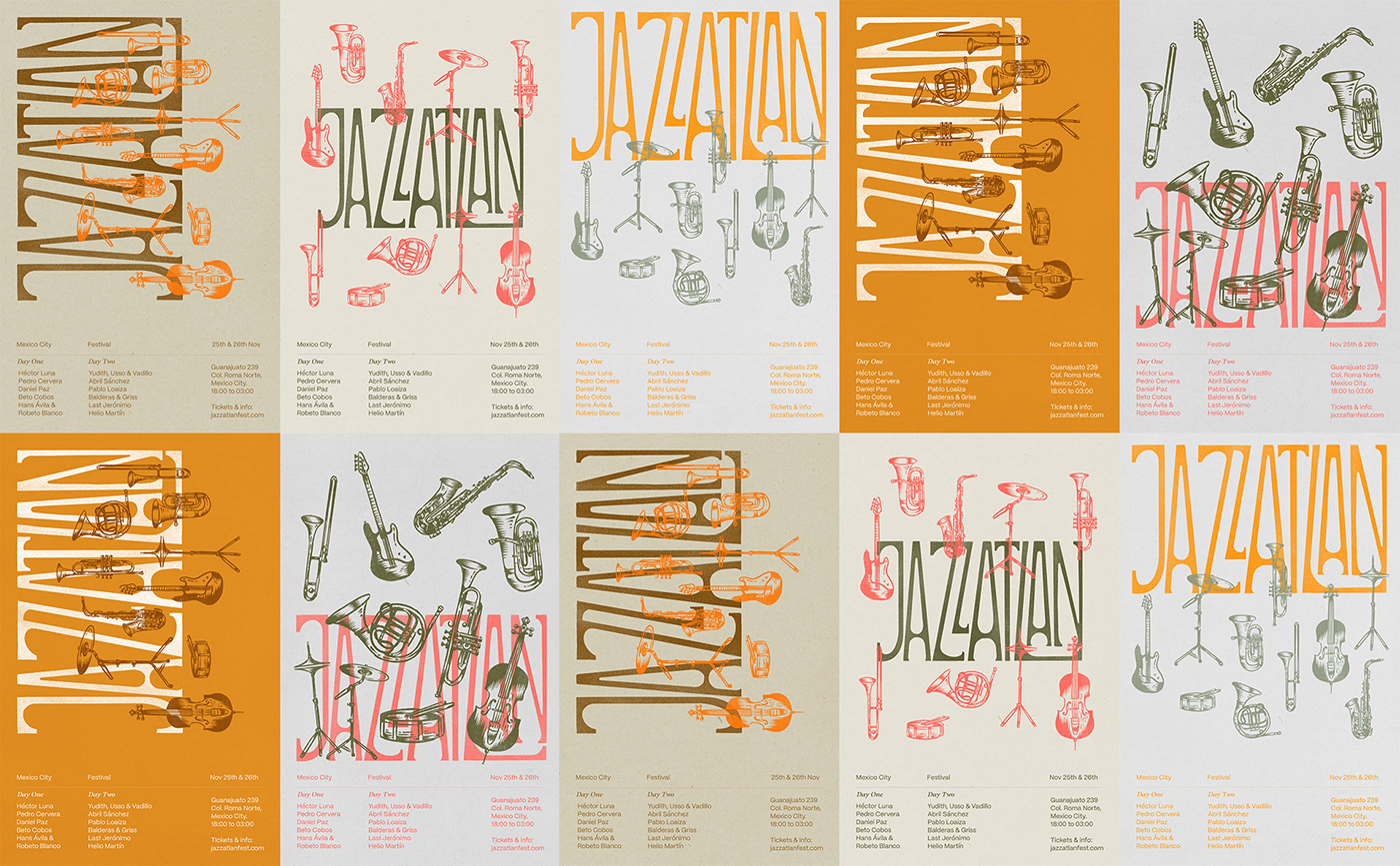 Digital Art  digital illustration festival graphic design  ILLUSTRATION  lettering music poster Procreate visual identity