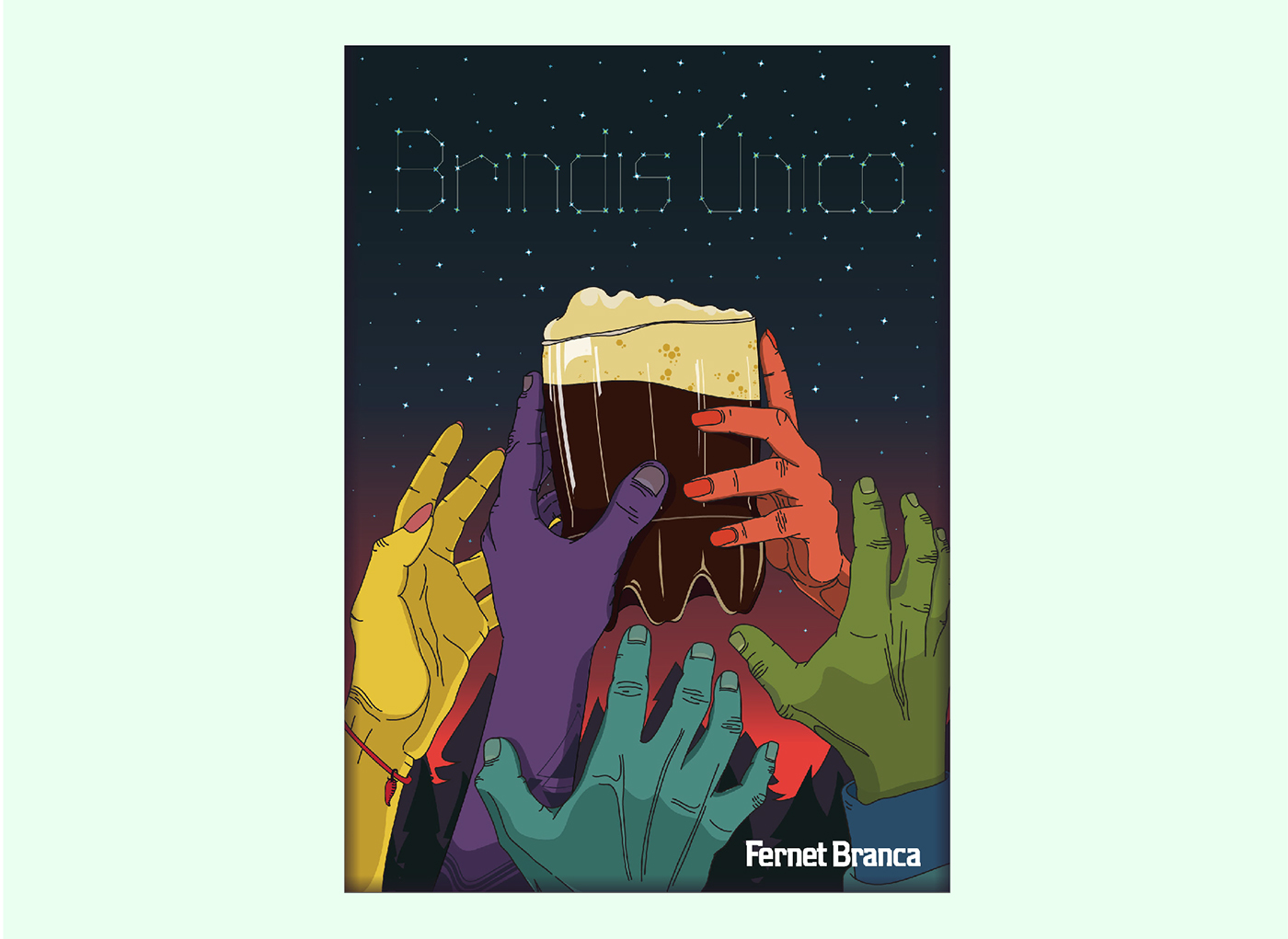 Fernet Branca ILLUSTRATION  cheers unico