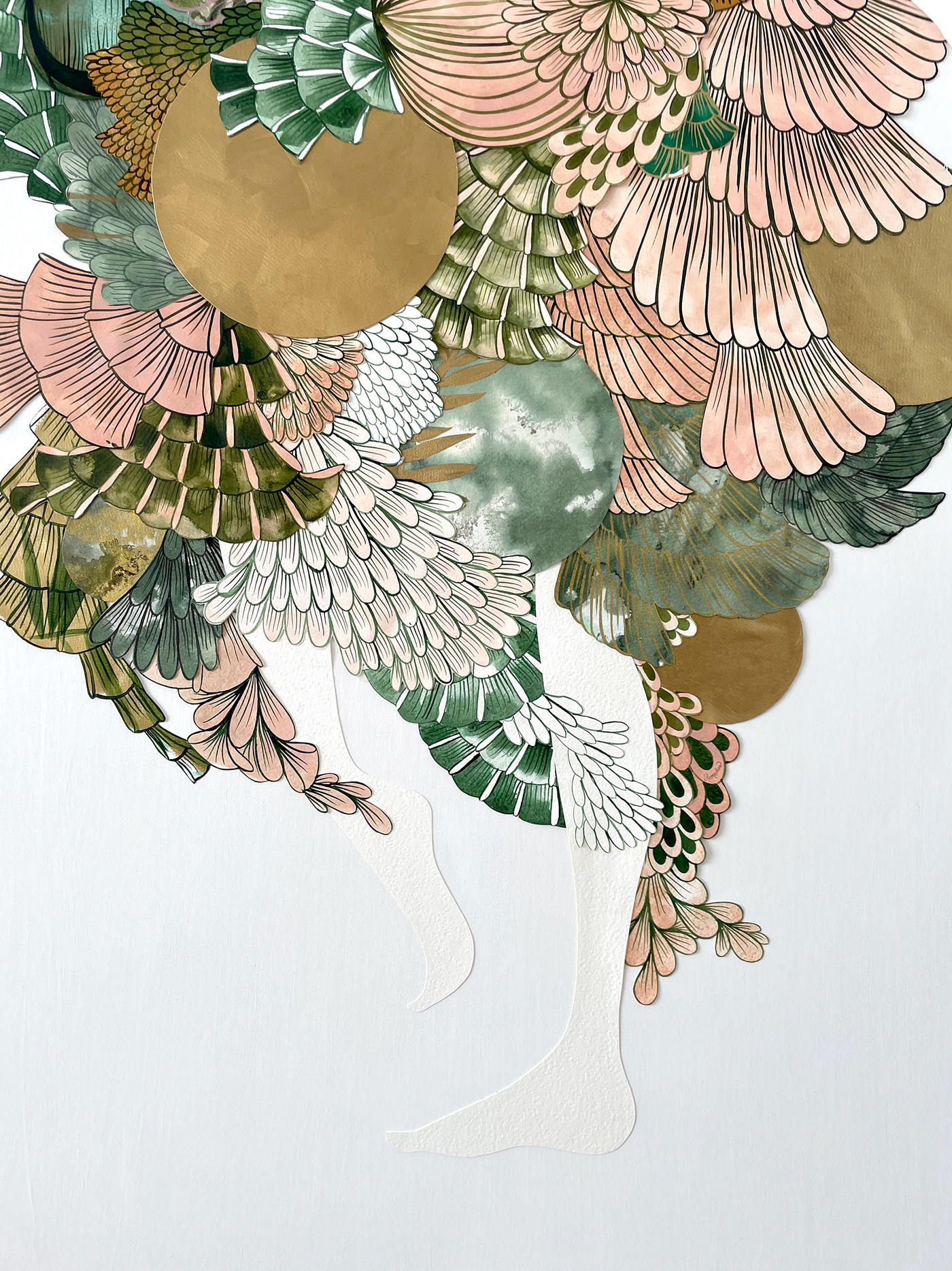 collage ensamblaje fragmentos papel papel cortado Paper cutting tijeras voragine  