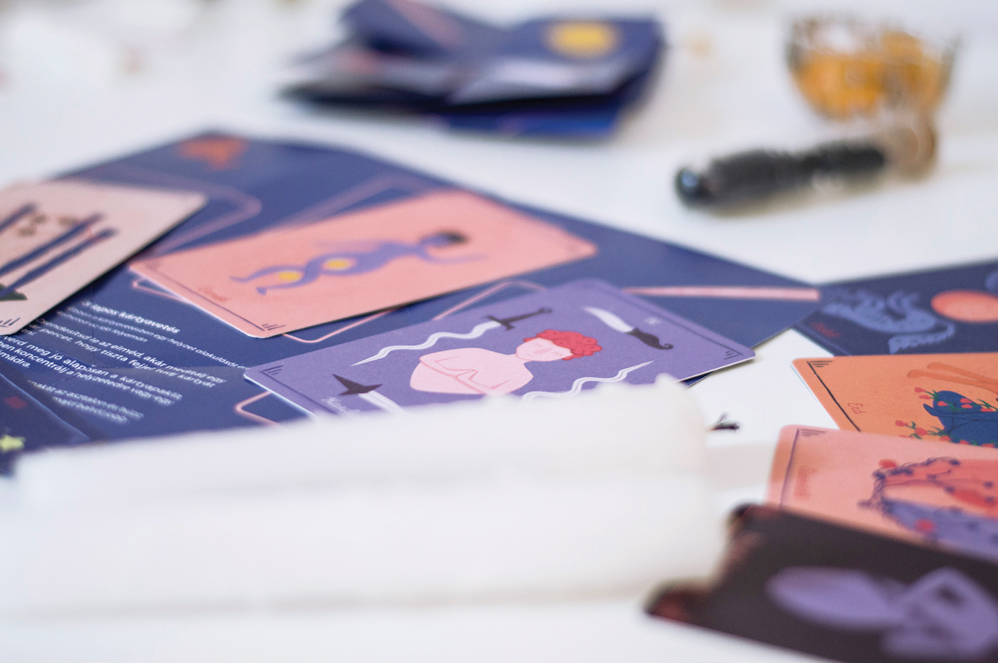 #card tarot graphic design  package editorial print design  print diploma card game