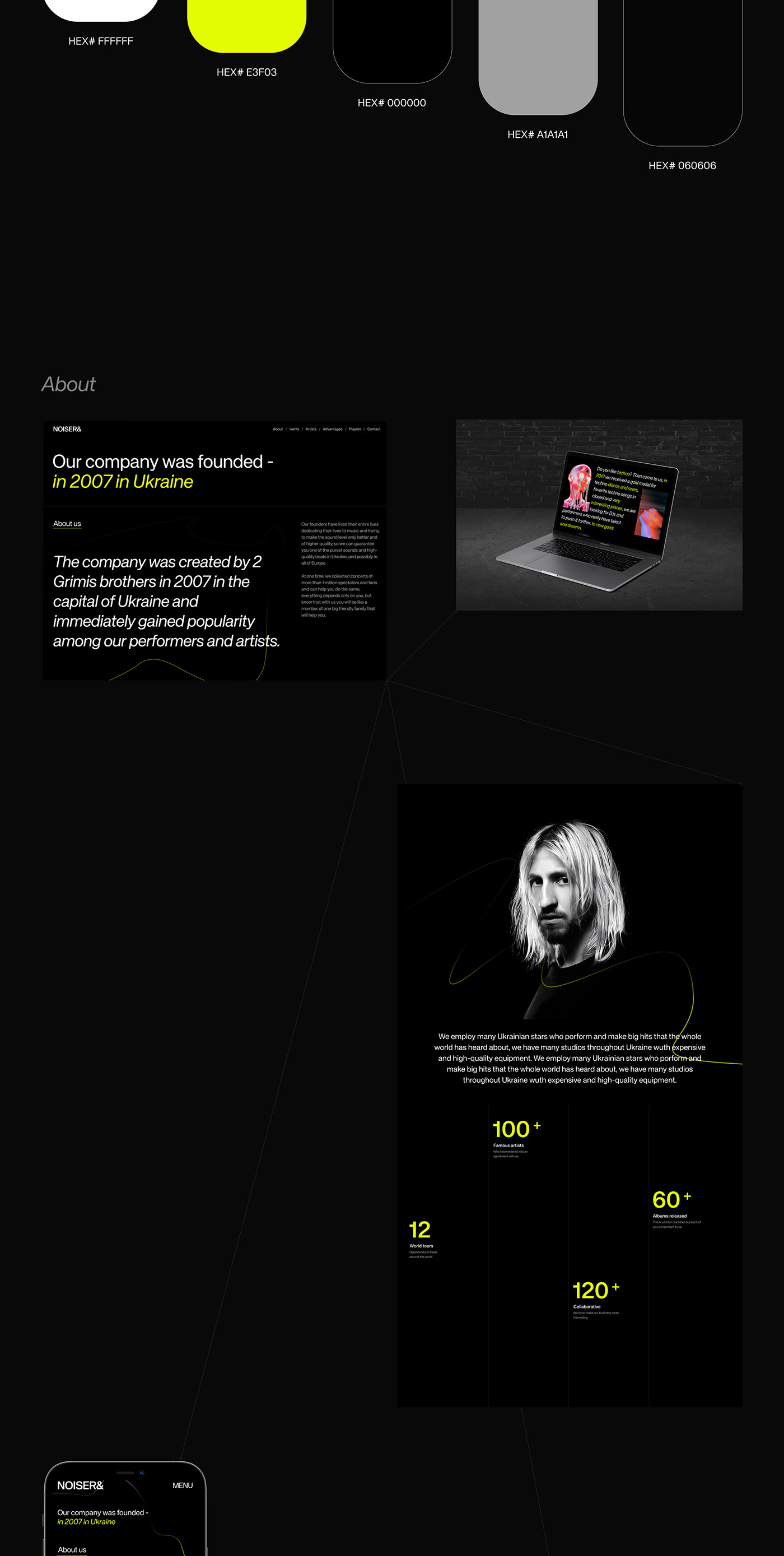 ui ux Web Design  Website Figma Mobile app user interface music label design