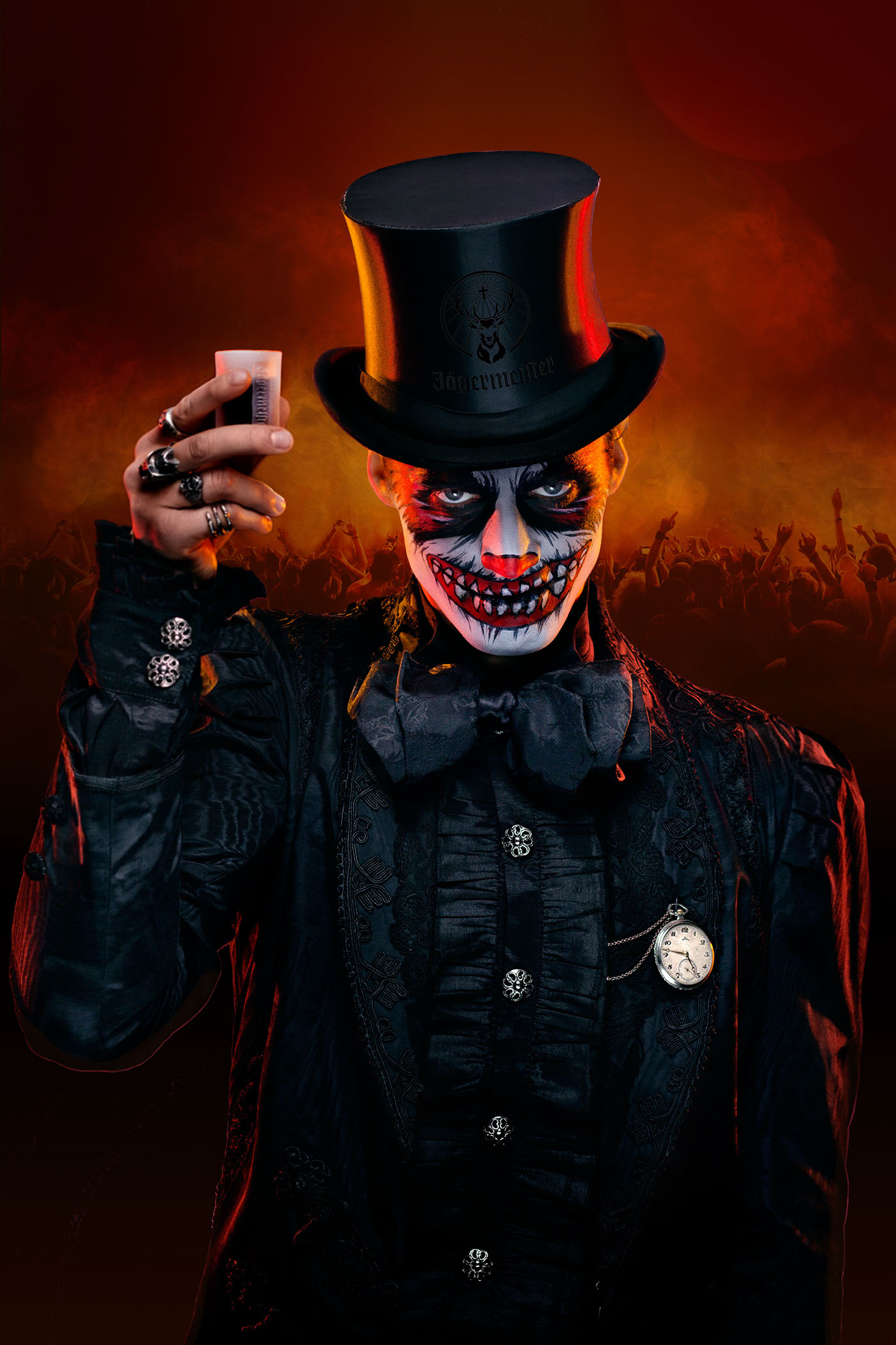 portrait horror Halloween vampire zombie Scary dark evil cheers alcohol